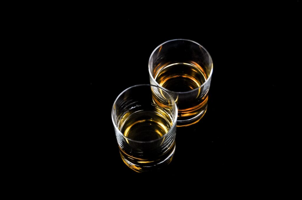 Two rock glasses of Brow Liquor - Pretrial Diversion for DUI